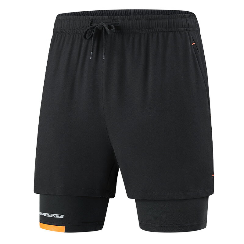 Nuovo per l'estate 2024 falso due pezzi da spiaggia da uomo Quick Dry Running Sports Board pantaloncini neri Casual Oversize 8XL 9XL pantaloni Trouers