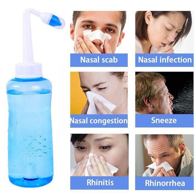 Limpeza nasal irrigador nasal lavagem neti pote evitar rinite alérgica sinusite cura para adulto criança terapia neti pot 30 n9m1