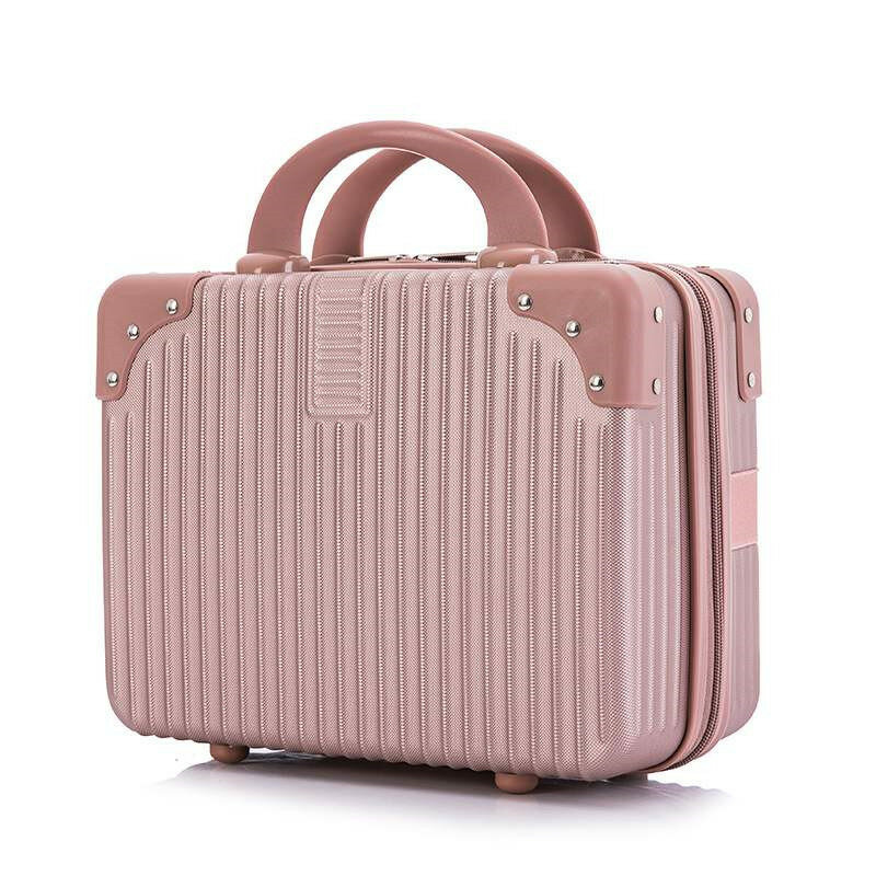 (013)Mini valigia custodia cosmetica da 14 pollici piccola valigia portatile creativa
