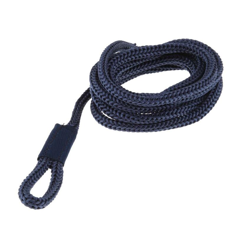Blue Double Braid 1/4 INCH X 5 FT Boat BUMPER LINES Marine Docking Rope Strength Flexibility