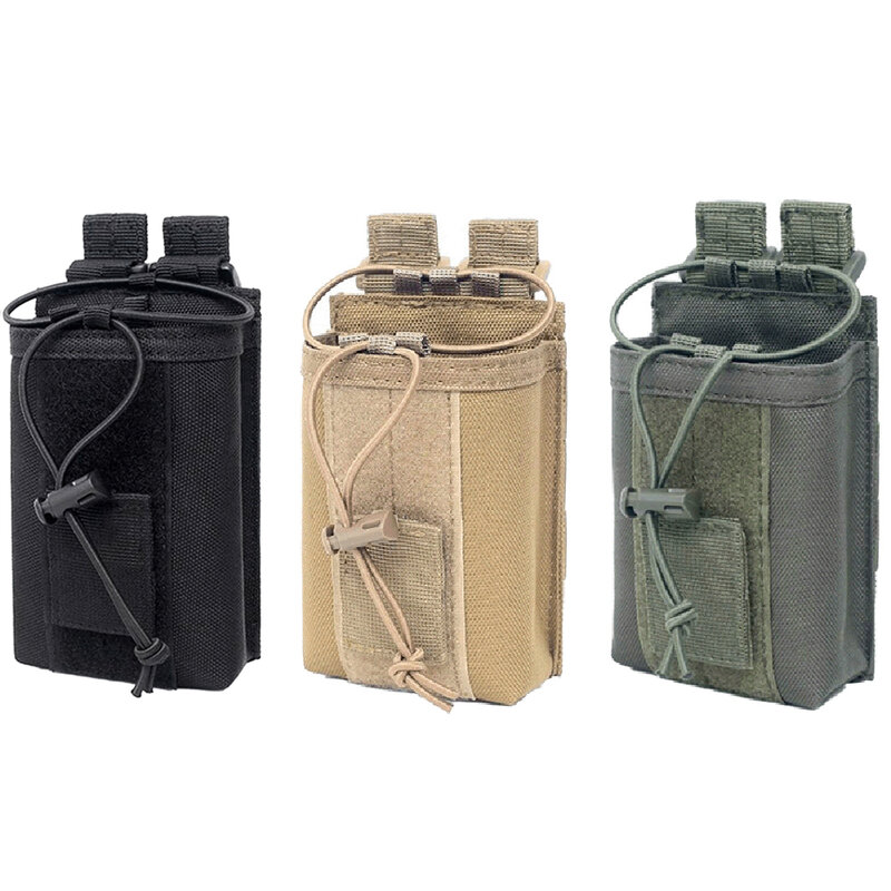 Universal baofeng walkie talkie bolsa náilon cintura saco titular bolso portátil ao ar livre interfone cb rádio bolsa para a caça