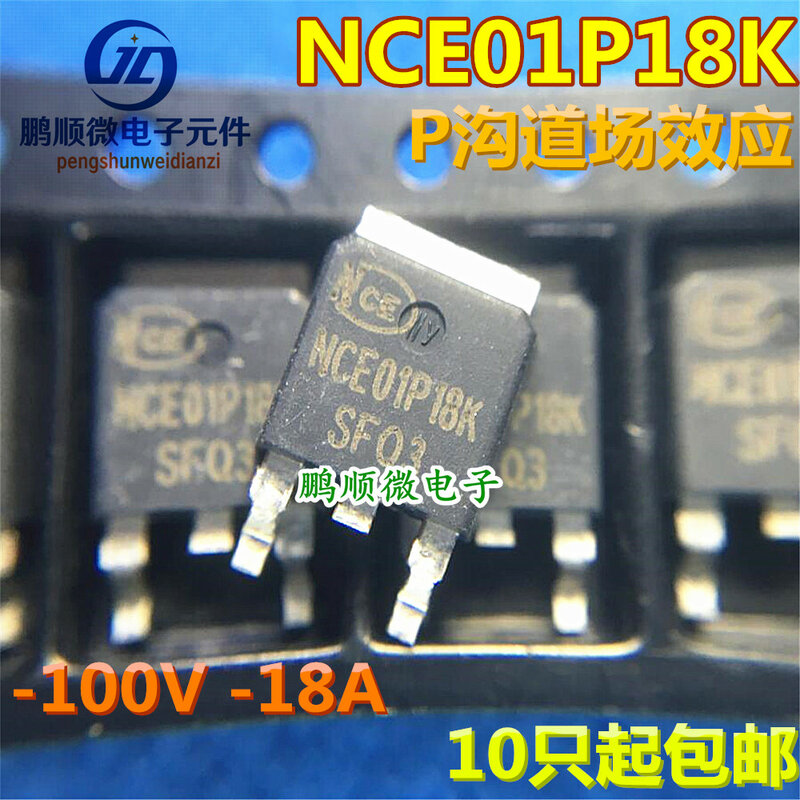 Transistor de efecto de campo, punto NCE01P18K a-252, nuevo, original, 20 piezas, 100V -18A