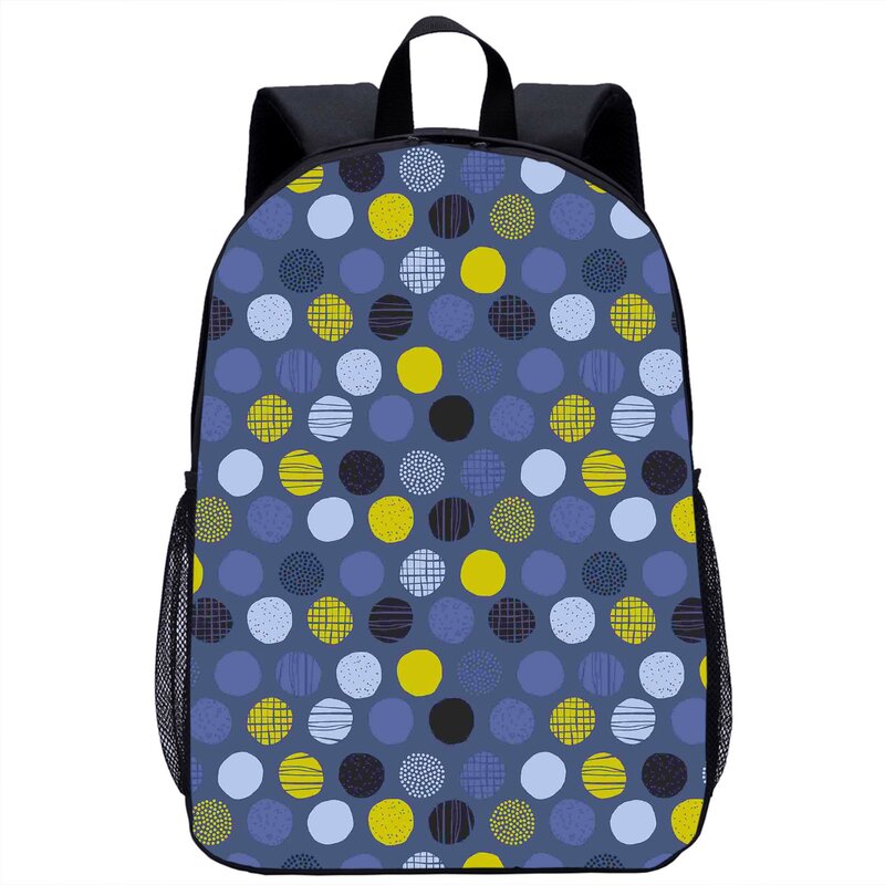 Tas punggung Laptop anak laki-laki dan perempuan, ransel penyimpanan kasual harian pola titik geometris, tas buku siswa anak laki-laki dan perempuan