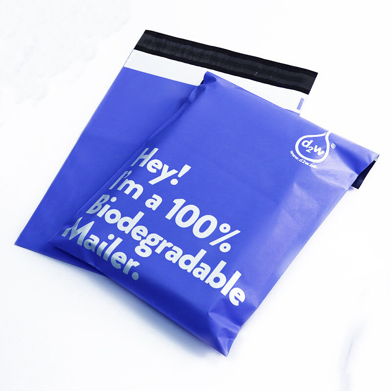 20ชิ้น/ล็อตใหม่100% D2W ย่อยสลายได้ถุงเสื้อผ้าถุงด่วนถุงไปรษณีย์กันน้ำถุงซีลตัวเอง
