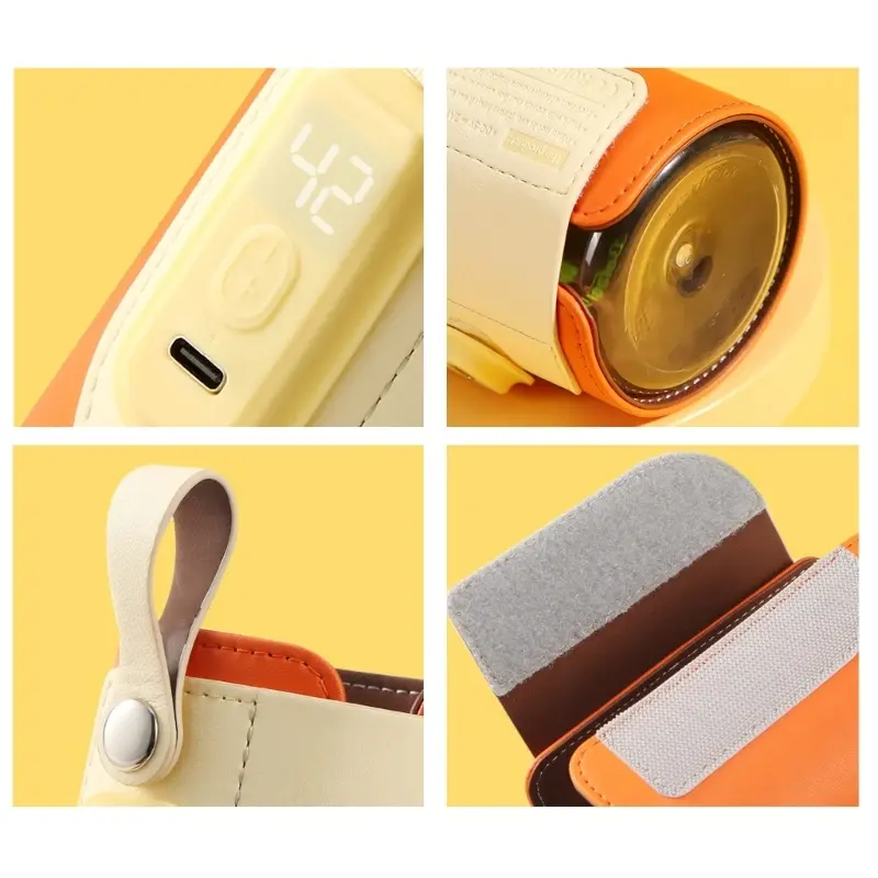 Tragbare USB-Lade-Milchflaschenwärmer-Tasche, Baby-Flaschen-Isolierhülse, Heizungsabdeckung, Reise-Essential