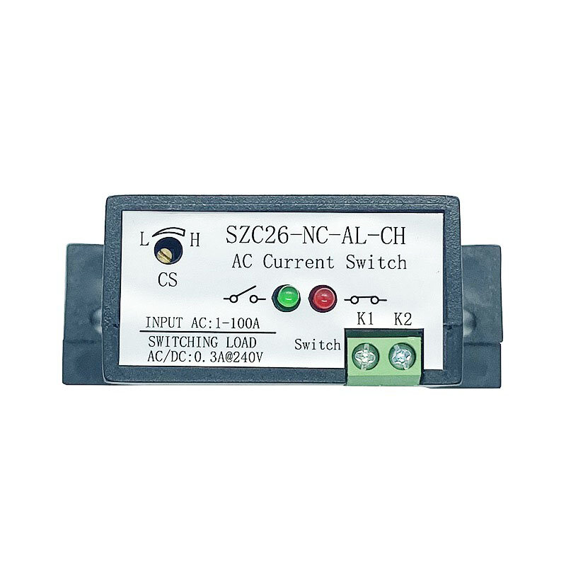 Interruptor de indução corrente AC, alarme auto-potência, controle de saída PLC, Normal fechado, SZC26-NC-AL-CH, 0-100A