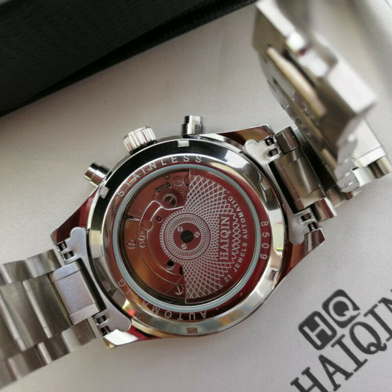 HAIQIN ผู้ชาย/Mens นาฬิกาอัตโนมัติ/Mechanical/Luxury นาฬิกาผู้ชายกีฬานาฬิกาข้อมือ Reloj hombre Tourbillon