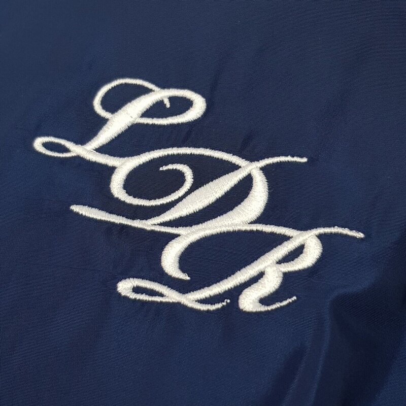 Lana Del Rey-Jaqueta de corrida LDR para homens e mulheres, azul marinho, remendo bordado, camiseta vestida, comemorativa
