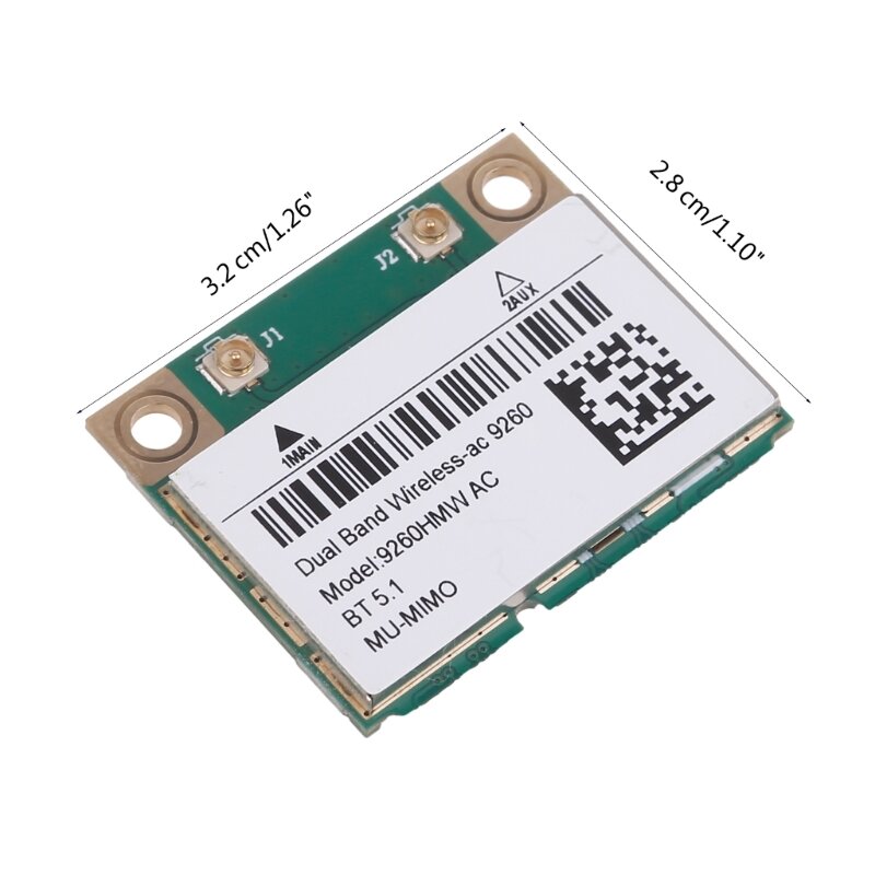 1730Mbps Wireless Adapter Card 9260AC Wireless 9260HMW 2.4GHz/5.0GHz Bluetooth-compatible 5.0 Mini PCIE Card 802.11AC P9JB