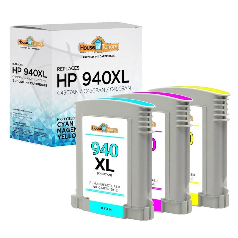 3-PK Voor Hp 940XL Voor HP940 C/M/Y Inktcartridge 8000 8500