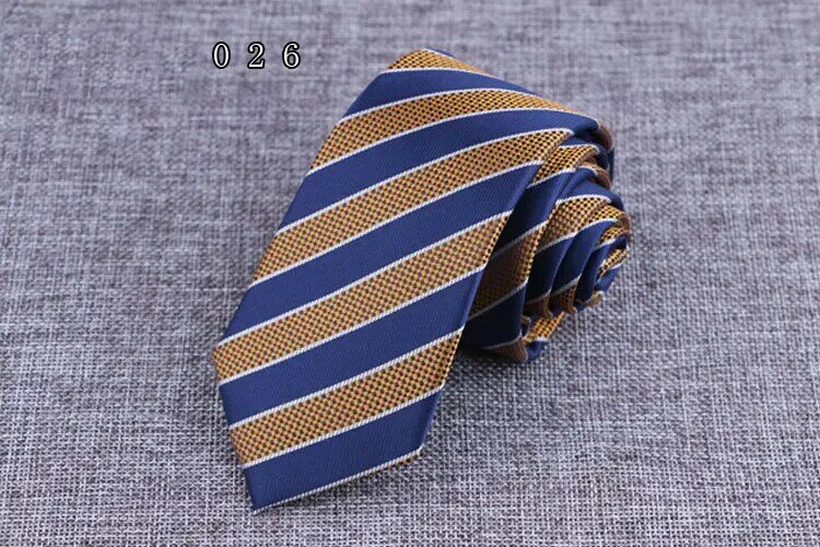 Fashionable and Versatile 6CM Slim Striped Style Tie Men's Skinny Casual Classic Tie for Office Business Wedding Party Necktie