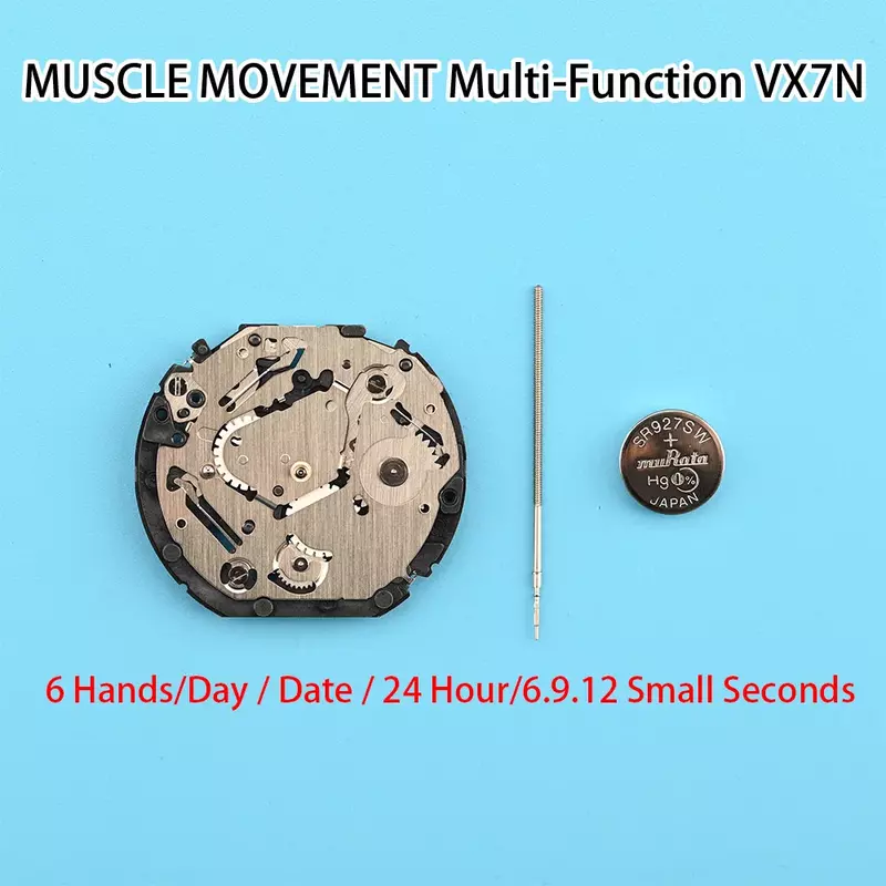 Механизм VX7N Epson VX7NE, механизм VX7 серии 6.9.12, маленькие секунды, Размер: 12 3/4 '', шесть рук, день/дата/24 часа
