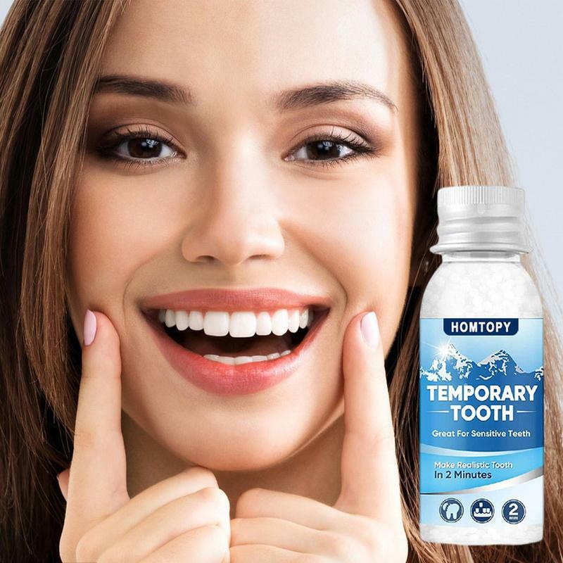 Zestaw do naprawy zębów tymczasowe wypełnienia zębów koraliki mocujące zęby koraliki naprawcze zębów do tymczasowej renowacji pielęgnacja jamy ustnej wielokrotnego użytku