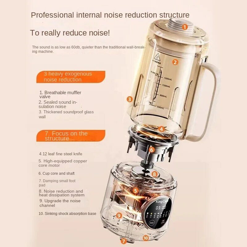 non-cooking non-filtering wall breaking machine automatic mini mini soy milk machine multi-function juicer cooking machine