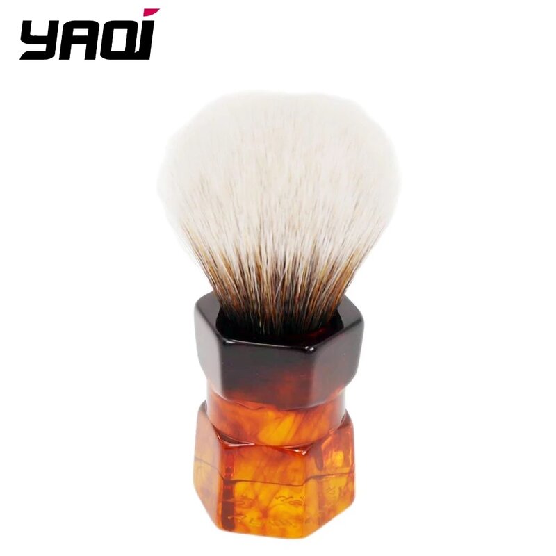 Yaqi 24mm moka express cabelo sintético barbe men molhado escova de barbear