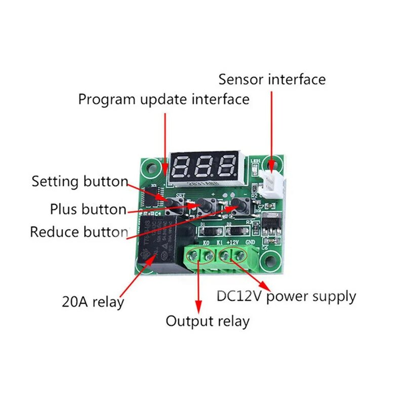 W1209 Sensor Termostato Digital, Módulo Interruptor De Controle De Temperatura, A Solução Perfeita Para Seus Dispositivos, 12V, 50 °C, 110 °C