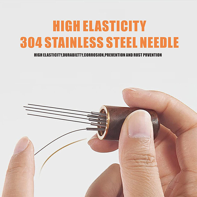 FHEAL Stainless Steel Coffee Stirrer 0.4mm Espresso Distributor 5/6/8 Fine Needles WDT Toolols Cafe Stirring Barista Accessories