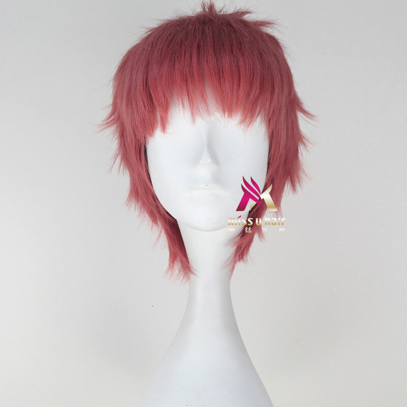 Anime seraph of the end cosplay yoichi saotome shiho kimizuki for men red hair cosplay halloween wig party + wig cap