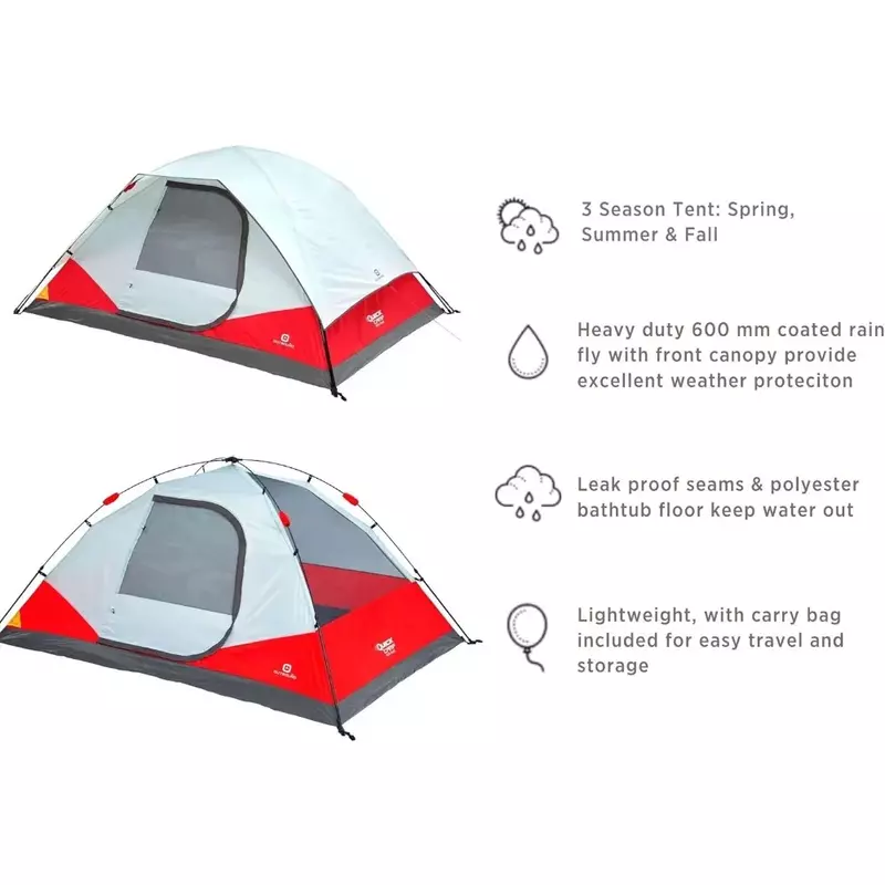 Ausgehendes sofortiges Pop-up-Zelt für Camping mit Trage tasche und Regen fliege | wasserdicht | Kuppel-und Kabinen zelte 5 Personen frachtfrei