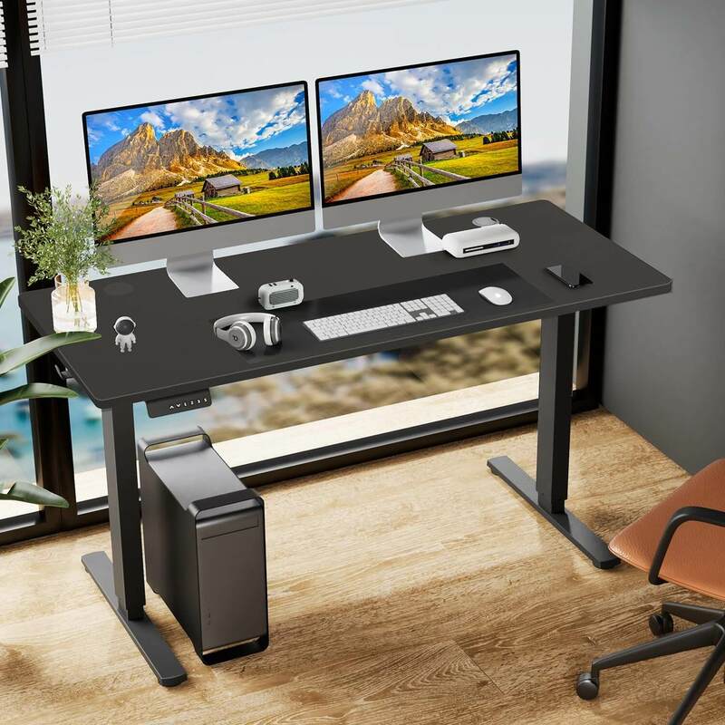 Scrivania elettrica regolabile in altezza, scrivania ergonomica per Computer Sit to Stand, scrivania nera, 48 ''x 24"