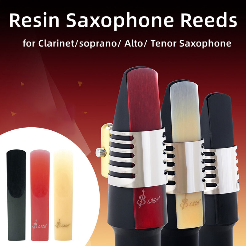 3pcs Saxophone Reeds Resin Plastic Saxophone Reeds Parts For Clarinet Soprano/Alto/Tenor Saxophone Woodwind Instruments Parts