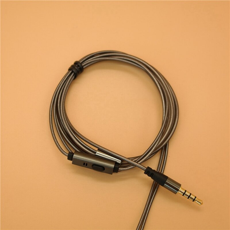 Cable de auriculares DIY con controlador de micrófono, reemplazo de reparación para auriculares