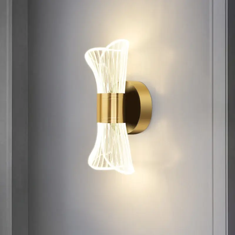 Moderna applique da parete a LED per comodino soggiorno camera da letto corridoio moderna applique da parete in acrilico decorazione della casa apparecchio di illuminazione lustro