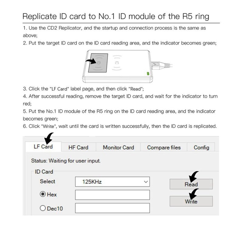 Duplicatore di cd JAKCOM replicatore di cd RFID per R5 Smart Ring Copy IC e carte d'identità