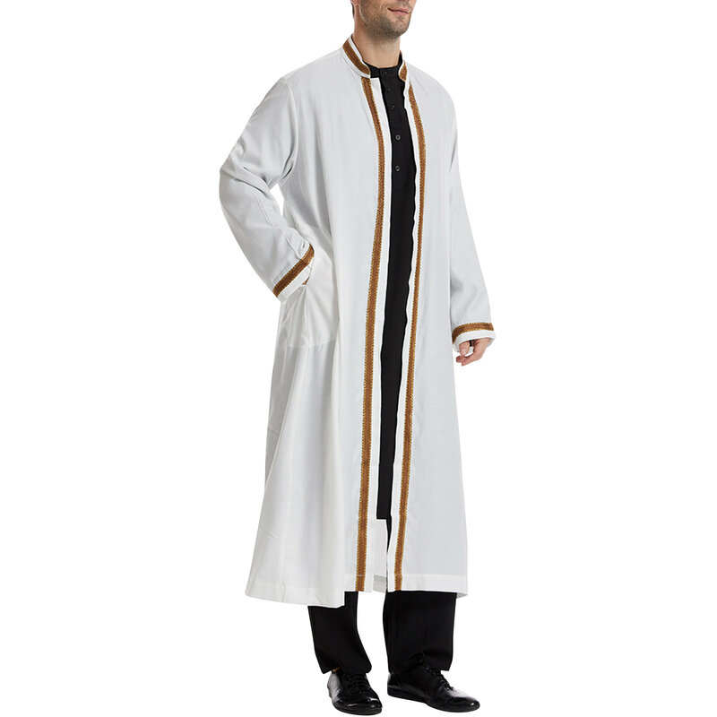 ИД кардиган, мусульманский мужской брикет, исламское Рамадан, кимоно, длинное платье, Саудовский Арабский мусульманский халат, Дубай