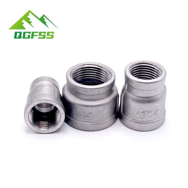 1/8" 1/4" 3/8" 1/2" 3/4" 1" 1-1/4" 1-1/2" BSP female to female Thread Reducer 304 Stainless Steel Pipe Fitting Connector Adpater