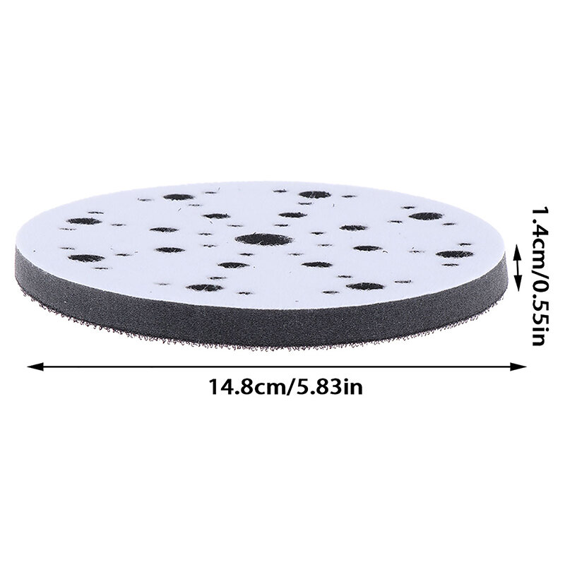 1Pc 6Inch 150mm 49-Hole Soft Sponge Interface Pad For Sanding Pads Hook Loop Sanding Discs Sander Backing Pads Buffer