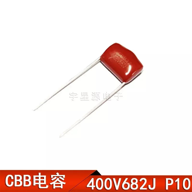 10PCS-500PCS CBB capacitor 682 400V 682J 0.0068uF 6.8nF P10  Metallized Polypropylene Film Capacitor