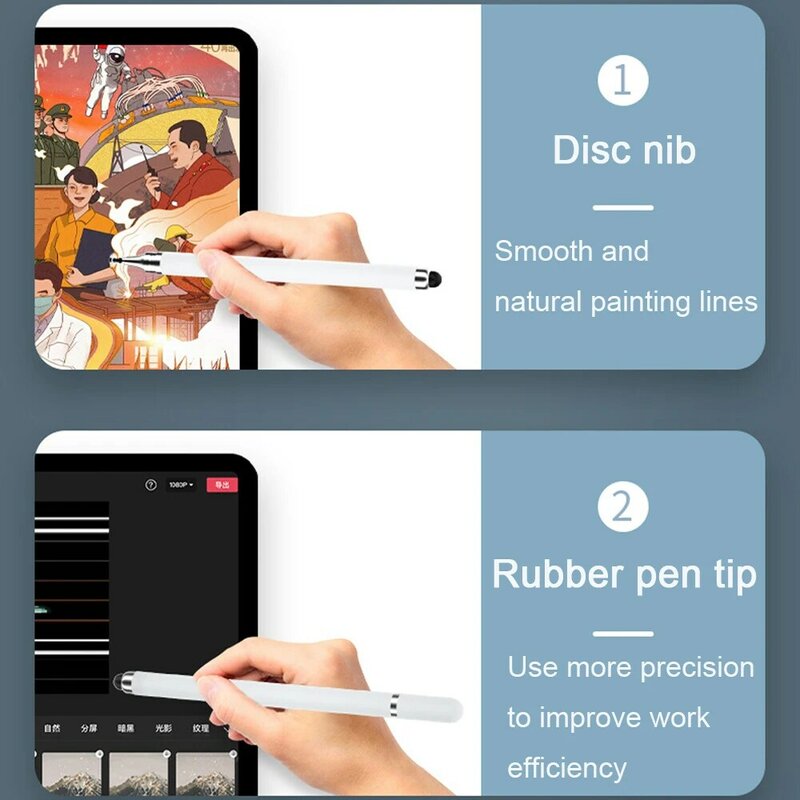 Universal 2 in 1 Stift für iPhone iPad Tablet kapazitiven Touch-Bleistift für Samsung Android-Handy Zeichnung Bildschirm Touch-Pen