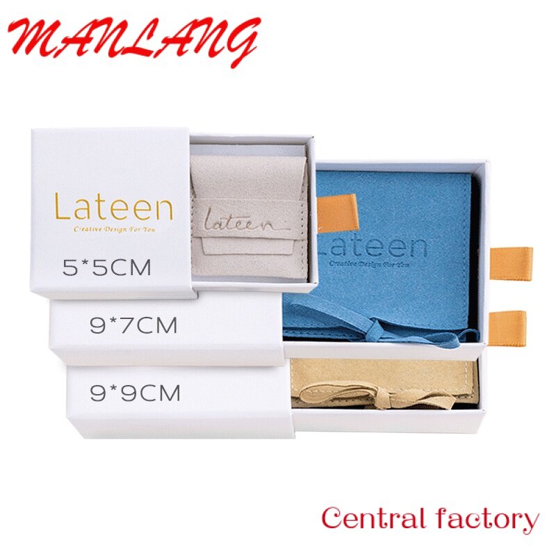Scatole di imballaggio per gioielli stampate con Logo personalizzato scatola di carta per cassetti bianchi per gioielli scatola di imballaggio per gioielli scorrevole regalo