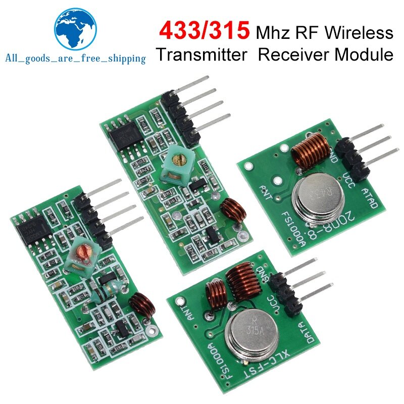 TZT Smart Electronics 433Mhz RF Kit Link Modul Pemancar dan Penerima UNTUK Arduino/ARM/MCU WL Diy 315MHZ/433MHZ Nirkabel