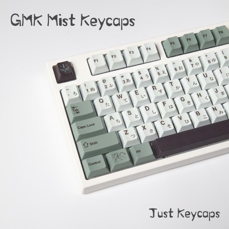 1 Set GMK Clone November Fog Key Caps For MX Switch Mechanical Keyboard PBT Dye Subbed Cherry Japanese 141 Keys GMK Keycaps