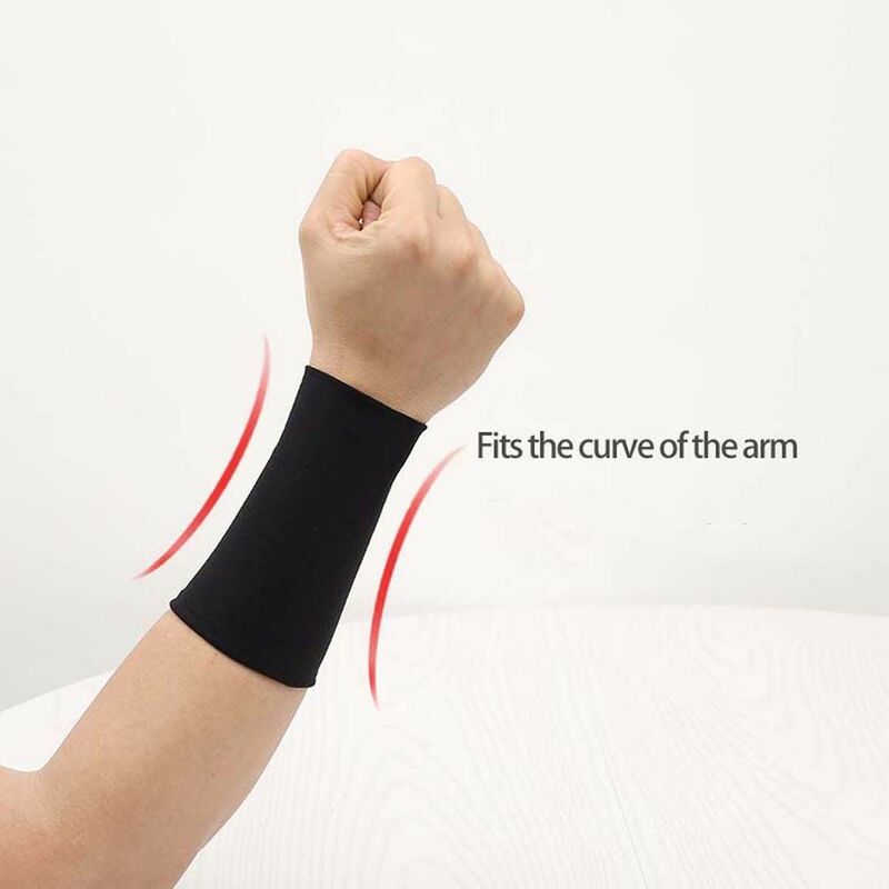 Sarung pergelangan tangan elastis Pria Wanita, pelindung lengan olahraga luar ruangan tabir surya es sutra untuk pria wanita