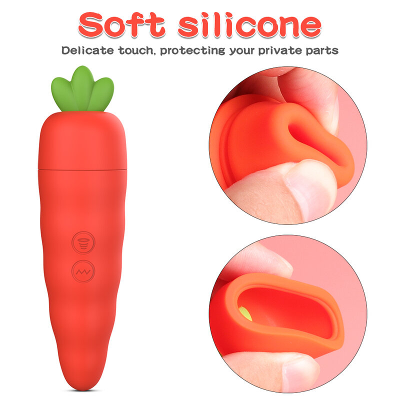 G-spot Vaginal Stimulator Carrot Vibrator Clitoral Sucking Erotic Sex Toys for Couple Female Masturbator Dildo Vibrator