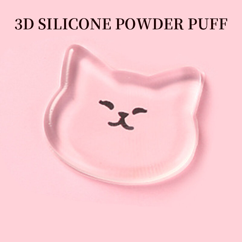 Didesun Hot Sale Transparent 3D silicone Powder Puff Applicator Cosmetic Puff 1Pc Soft  Silicone Makeup Sponge Beauty Tools