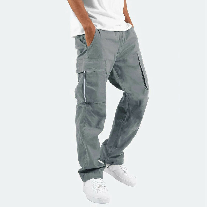 Men Cargo Pants Spring Summer Trousers Casual Pants Solid Color Trouser Male Loose Harajuku Fashion Sweatpants Streetwear