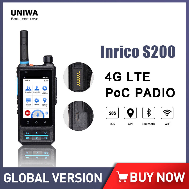 Uniwa S200วิทยุสื่อสาร3.1นิ้ว1GB RAM + 8GB รอมโทรศัพท์มือถือ4G LTE 4000mAh สมาร์ทโฟนแอนดรอยด์7.0พร้อม zello-PTT