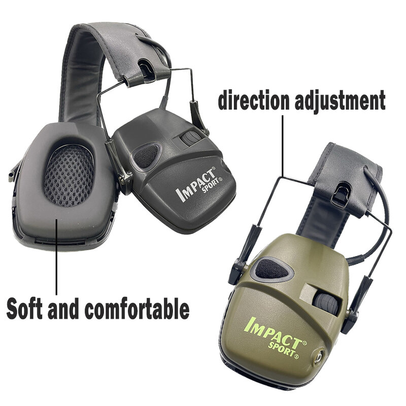 임팩트 스포츠 전술 전자 야외 스포츠 소음 방지 헤드셋, 사격 사냥 보호 헤드셋, 사격 귀마개