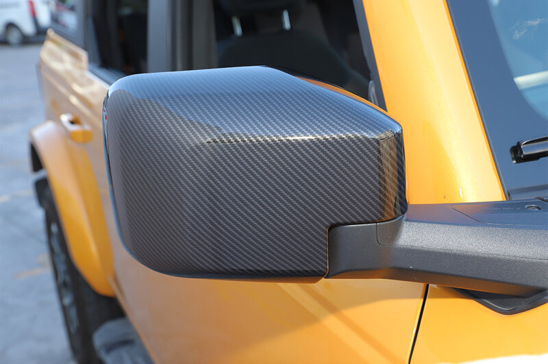 กรอบกระจกมองหลังสำหรับตกแต่งโครงสติกเกอร์ปิดสำหรับ Ford Bronco 2021 2022 2023 2024อุปกรณ์เสริมภายนอกรถยนต์ ABS