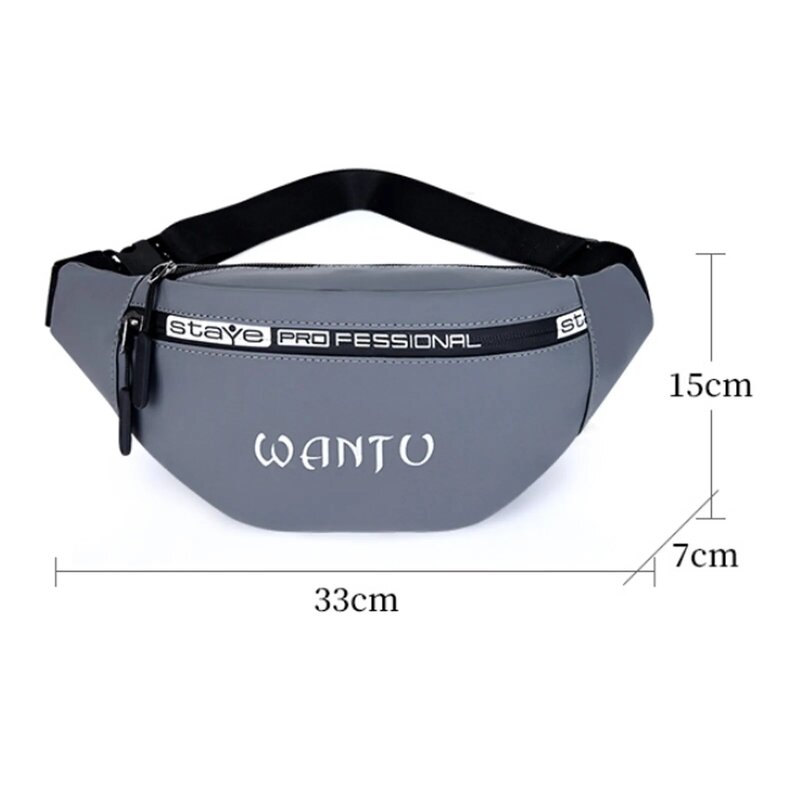 New Fashion Outdoor Waterproof Waist Bum Bag Running Jogging Belt Pouch Zip Fanny Pack Mobile Phone Bag Oxford Cloth Chest Bag