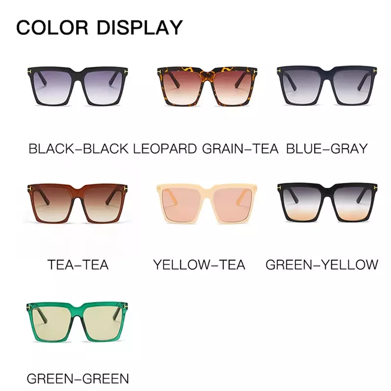 Mens Women Fashion Square Sunglasses Designer Luxury Women's Cat Eye Oversize Sunglasses Classic Retro Glasses UV400