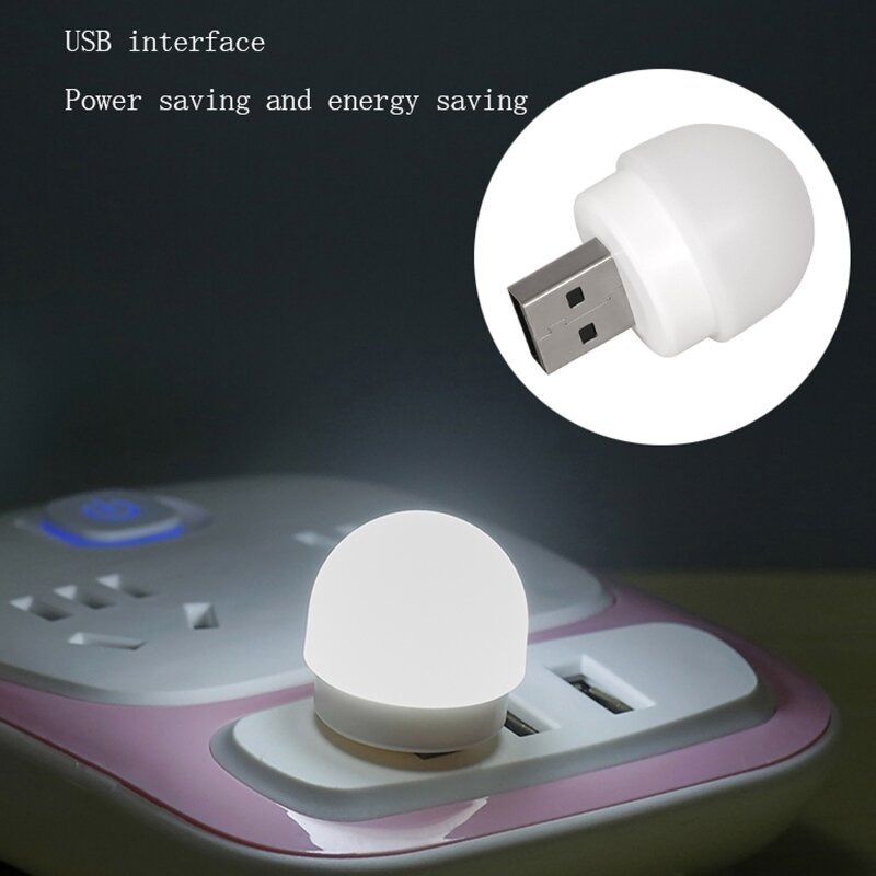 Lampu Malam USB Lampu Daya Seluler Komputer Bulat Hadiah Ulang Tahun untuk Anak Perempuan Laki-laki