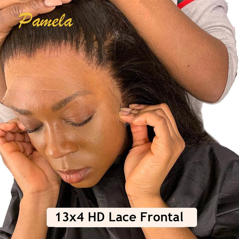 13x6 HD lace Frontal Invisible HD Transparent Lace Melt Skins Straight 4x4 5x5 HD Lace Closure Only Human Hair Remy Pre Plucked