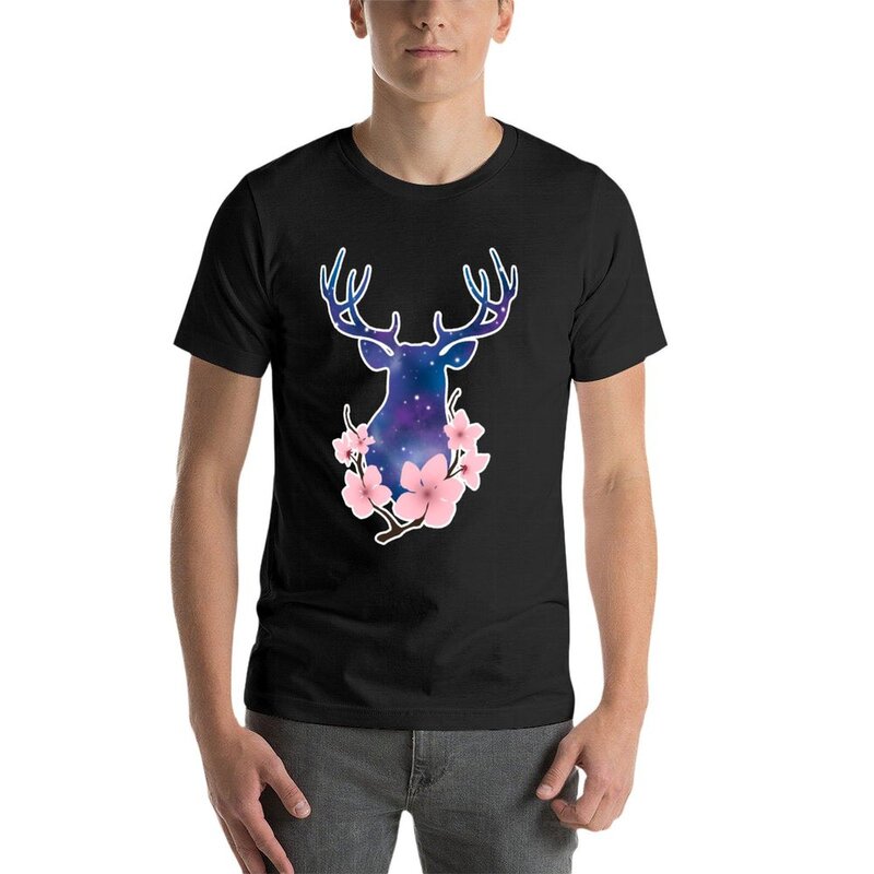 T-shirt Blossom Deer Anime pour hommes, sweat-shirt, vêtements esthétiques, t-shirts à séchage rapide