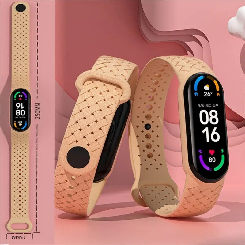 Bracelet for Xiaomi Mi Band 7 6 5 Braided Silicone Watchband Sport Smart Watch Replacement Wristband Correa Mi Band 5 4 3 Strap