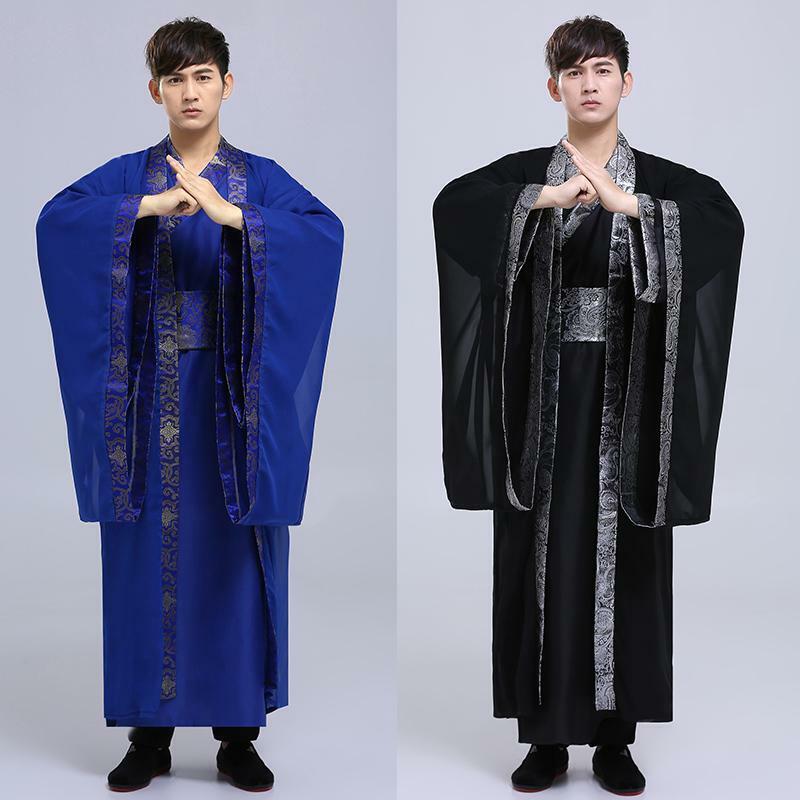 Hanfu kostum Dinasti Tang Han, kostum panggung pahlawan, Hanfu gaya Tiongkok tradisional Tiongkok untuk pria